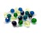 Fire-Polished Bead Charms, 10 pieces Pacific Color Mix, 8mm Faceted Dangles, Adorabilities